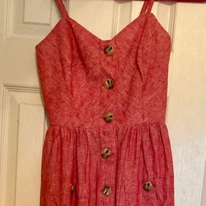 Red "denim look" sundress
